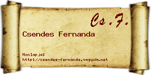 Csendes Fernanda névjegykártya